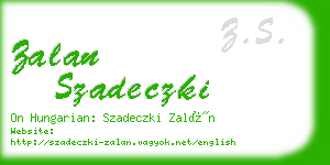 zalan szadeczki business card